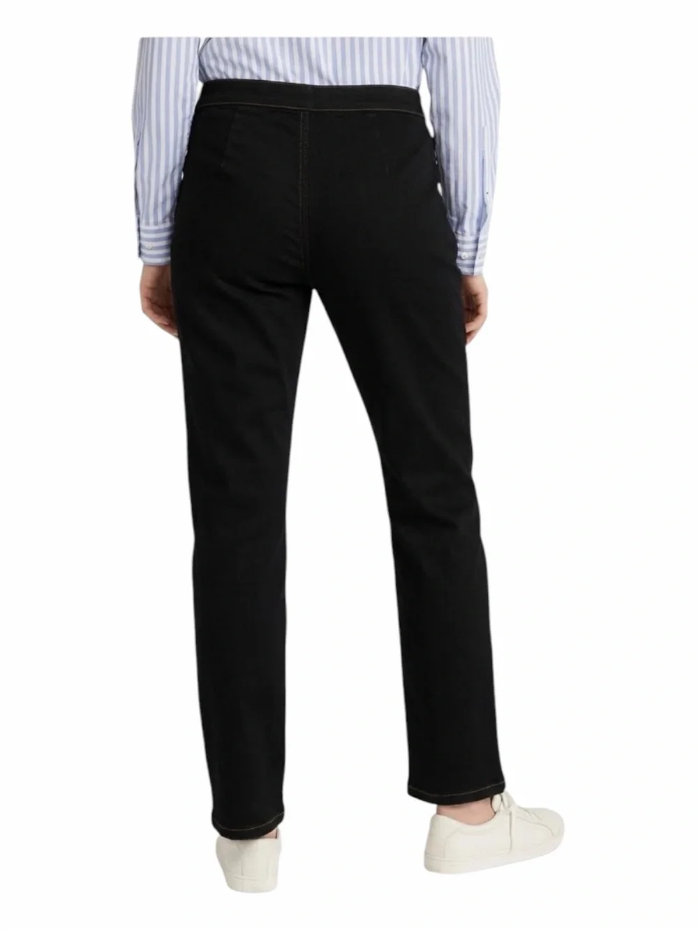 NWOT L.L. Bean Perfect Fit High-Rise Pull On Pants, Denim Straight-Leg‎